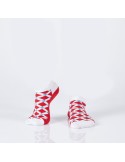 Red short women\'s rhombus socks SD36 - Online store - Boutique